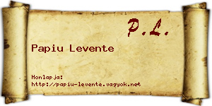 Papiu Levente névjegykártya